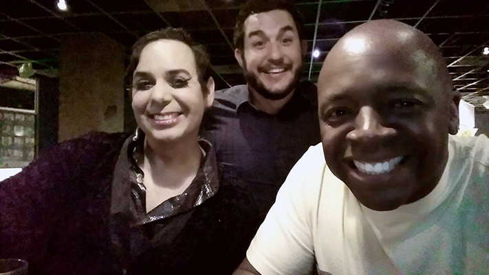 Jade Esteban Estrada, Joey McCormick and Brad Lowery at Rivercenter Comedy Club 