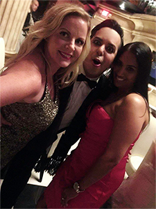 Jade Esteban Estrada with fans in Houston, Texas